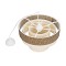 GLOBOSTAR® SIERA 203-0169 Μοντέρνο Κρεμαστό Φωτιστικό Οροφής με Ντουί 1 x E27 AC 220-240V IP20 - Καφέ & Μπεζ - Μ38 x Π38 x Υ26cm