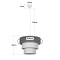 GLOBOSTAR® LEVEL 203-0172 Μοντέρνο Κρεμαστό Φωτιστικό Οροφής με Ντουί 1 x E27 AC 220-240V IP20 - Καφέ & Μπεζ - Μ38 x Π38 x Υ30cm