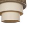 GLOBOSTAR® LEVEL 203-0172 Μοντέρνο Κρεμαστό Φωτιστικό Οροφής με Ντουί 1 x E27 AC 220-240V IP20 - Καφέ & Μπεζ - Μ38 x Π38 x Υ30cm