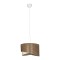GLOBOSTAR® LILI 203-0177 Μοντέρνο Κρεμαστό Φωτιστικό Οροφής με Ντουί 1 x E27 AC 220-240V IP20 - Καφέ & Μπεζ - Μ30 x Π30 x Υ22cm