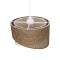 GLOBOSTAR® LILI 203-0177 Μοντέρνο Κρεμαστό Φωτιστικό Οροφής με Ντουί 1 x E27 AC 220-240V IP20 - Καφέ & Μπεζ - Μ30 x Π30 x Υ22cm