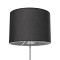 GloboStar® WIZ 203-0179 Μοντέρνο Επιτραπέζιο Φωτιστικό Πορτατίφ Μονόφωτο 1 x E27 IP20 Ασημί Μέταλλο με Γκρι Ύφασμα - Μ22 x Π22 x Υ36.5cm
