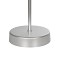 GloboStar® WIZ 203-0179 Μοντέρνο Επιτραπέζιο Φωτιστικό Πορτατίφ Μονόφωτο 1 x E27 IP20 Ασημί Μέταλλο με Γκρι Ύφασμα - Μ22 x Π22 x Υ36.5cm