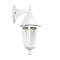 GloboStar® VITRO 203-0201 Vintage Επιτοίχιο Φωτιστικό Φαναράκι Μονόφωτο 1 x E27 IP44 Λευκό Πλαστικό - Μ17 x Π20 x Υ36cm