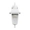 GloboStar® SOLME 203-0221 Vintage Επιτοίχιο Φωτιστικό Φαναράκι Μονόφωτο 1 x E27 IP44 Λευκό Πλαστικό - Μ15 x Π20 x Υ35cm