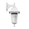 GloboStar® SOLME 203-0221 Vintage Επιτοίχιο Φωτιστικό Φαναράκι Μονόφωτο 1 x E27 IP44 Λευκό Πλαστικό - Μ15 x Π20 x Υ35cm