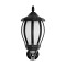 GloboStar® VERDI 203-0229 Vintage Επιτοίχιο Φωτιστικό Φαναράκι Μονόφωτο 1 x E27 IP44 Μαύρο Πλαστικό - Μ18 x Π25 x Υ40cm