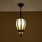 GLOBOSTAR® VERDI 203-0232 Vintage Φωτιστικό Οροφής με Ντουί 1 x E27 AC 220-240V IP44 - Μαύρο - Μ18 x Π18 x Υ33cm