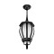 GLOBOSTAR® VERDI 203-0232 Vintage Φωτιστικό Οροφής με Ντουί 1 x E27 AC 220-240V IP44 - Μαύρο - Μ18 x Π18 x Υ33cm