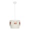 GLOBOSTAR® OWL 204-0001 Παιδικό Κρεμαστό Φωτιστικό Οροφής με Ντουί 1 x E27 AC 220-240V IP20 - Πολύχρωμο - Μ30 x Π30 x Υ24cm