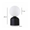 GloboStar® MAGIC 204-0132 Μοντέρνο Eπιτραπέζιο Φωτιστικό Μονόφωτο 1 x E14 IP20 Μαύρο Μέταλλο με Λευκό Γυαλί - Μ13 x Π13 x Υ28cm