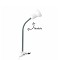 GloboStar® TAVOLO 204-0152 Παιδικό Eπιτραπέζιο Φωτιστικό Μονόφωτο 1 x E14 IP20 Πράσινο & Λευκό - Μ11 x Π9 x Υ35cm