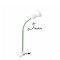 GloboStar® TAVOLO 204-0153 Παιδικό Eπιτραπέζιο Φωτιστικό Μονόφωτο 1 x E14 IP20 Πράσινο & Λευκό - Μ11 x Π9 x Υ35cm