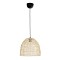GLOBOSTAR® CESTINO 204-0178 Boho Κρεμαστό Φωτιστικό Οροφής Μονόφωτο 1 x E27 AC 220-240V IP20 Μπεζ - Μ30 x Π30 x Υ25cm