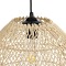 GLOBOSTAR® CESTINO 204-0178 Boho Κρεμαστό Φωτιστικό Οροφής Μονόφωτο 1 x E27 AC 220-240V IP20 Μπεζ - Μ30 x Π30 x Υ25cm