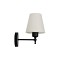 GloboStar® ELEGANTE 204-0186 Μοντέρνο Φωτιστικό Τοίχου Απλίκα Μονόφωτο 1 x E27 AC 220-240V IP20 Μπεζ & Μαύρο - Μ14 x Π14 x Υ26cm