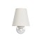 GloboStar® ELEGANTE 204-0187 Μοντέρνο Φωτιστικό Τοίχου Απλίκα Μονόφωτο 1 x E27 AC 220-240V IP20 Μπεζ & Λευκό - Μ14 x Π14 x Υ26cm