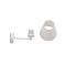 GloboStar® ELEGANTE 204-0187 Μοντέρνο Φωτιστικό Τοίχου Απλίκα Μονόφωτο 1 x E27 AC 220-240V IP20 Μπεζ & Λευκό - Μ14 x Π14 x Υ26cm