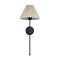 GloboStar® LING 204-0188 Μοντέρνο Φωτιστικό Τοίχου Απλίκα Μονόφωτο 1 x E27 AC 220-240V IP20 Μπεζ & Μαύρο - Μ22 x Π22 x Υ50cm