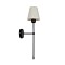 GloboStar® LING 204-0190 Μοντέρνο Φωτιστικό Τοίχου Απλίκα Μονόφωτο 1 x E27 AC 220-240V IP20 Μπεζ & Μαύρο - Μ13 x Π13 x Υ50cm