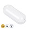 GLOBOSTAR® HOMIE 61002 Φωτιστικό Καραβοχελώνα Τοίχου - Απλίκα LED 11W 918lm 180° AC 220-240V Αδιάβροχο IP54 Θερμό Λευκό 2700K - Lumileds SMD Chip - Λευκό Γαλακτερό - Μ17 x Π7 x Υ4.5cm - 3 Χρόνια Εγγύηση