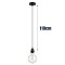 GLOBOSTAR® HANNA 36218 Boho Κρεμαστό Φωτιστικό Οροφής με Ντουί 1 x E27 AC 220-240V IP20 - Μπεζ & Μαύρο - Μ4 x Π4 x Υ110cm