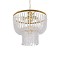 GLOBOSTAR® CRYSTAL 203-0028 Κλασικό Κρεμαστό Φωτιστικό Οροφής με Ντουί 3 x E27 AC 220-240V IP20 - Χρυσό & Διάφανο - Μ41 x Π41 x Υ40cm