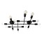 GLOBOSTAR® PIPING 00667-1 Vintage Φωτιστικό Οροφής με Ντουί 12 x E27 AC 220-240V IP20 - Μαύρο - Μ78.5 x Π9.5 x Υ64cm