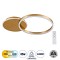 GLOBOSTAR® VENOM 61119 Μοντέρνο Φωτιστικό Οροφής LED 45W 5445lm 360° AC 220-240V IP20 Ρυθμιζόμενο Λευκό CCT με Χειριστήριο από 2700K έως 6000K Dimmable - Lumileds SMD Chip - Χρυσό Βούρτσας - Μ60 x Π40 x Υ7.5cm - 3 Χρόνια Εγγύηση
