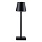 GloboStar® NEGA 60473 Μοντέρνο Επιτραπέζιο Φωτιστικό Πορτατίφ LED 2.2W 154lm 360° DC 5V Επαναφορτιζόμενο με Μπαταρία Li-ion 4000mAh - Διακόπτη Αφής - Θερμό Λευκό 2700K - Dimmable - D10 x H39cm - Μαύρο - 2 Years Warranty