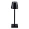 GloboStar® NEGA 60473 Μοντέρνο Επιτραπέζιο Φωτιστικό Πορτατίφ LED 2.2W 154lm 360° DC 5V Επαναφορτιζόμενο με Μπαταρία Li-ion 4000mAh - Διακόπτη Αφής - Θερμό Λευκό 2700K - Dimmable - D10 x H39cm - Μαύρο - 2 Years Warranty