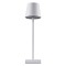 GloboStar® NEGA 60474 Μοντέρνο Επιτραπέζιο Φωτιστικό Πορτατίφ LED 2.2W 154lm 360° DC 5V Επαναφορτιζόμενο με Μπαταρία Li-ion 4000mAh - Διακόπτη Αφής - Θερμό Λευκό 2700K - Dimmable - D10 x H39cm - Λευκό - 2 Years Warranty