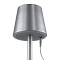 GloboStar® NEGA 60476 Μοντέρνο Επιτραπέζιο Φωτιστικό Πορτατίφ LED 2.2W 154lm 360° DC 5V Επαναφορτιζόμενο με Μπαταρία Li-ion 4000mAh - Διακόπτη Αφής - Θερμό Λευκό 2700K - Dimmable - D10 x H39cm - Ασημί - 2 Years Warranty