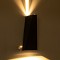 GLOBOSTAR® TRIANDE 60553 Μοντέρνο Φωτιστικό Τοίχου - Απλίκα LED 10W 1150lm 5°/60° AC 220-240V Αδιάβροχο IP65 Θερμό Λευκό 2700K - Bridgelux COB Chip & TÜV SÜD Driver - Μαύρο Ματ - Μ8.5 x Π8.5 x Υ20cm - 5 Χρόνια Εγγύηση