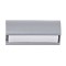 GLOBOSTAR® HORIZON 60692 Μοντέρνο Φωτιστικό Τοίχου - Απλίκα LED 15W 1575lm 120° AC 220-240V Αδιάβροχο IP65 Φυσικό Λευκό 4500K - Bridgelux SMD Chip - Γκρι Ματ - Μ23.5 x Π11 x Υ10cm - 3 Χρόνια Εγγύηση