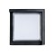 GLOBOSTAR® APEX 60770 Φωτιστικό Τοίχου - Απλίκα Εσωτερικού/Εξωτερικού Χώρου LED 10W 1050lm 120° AC175-265V Αδιάβροχο IP65 - Πλαστικό Σώμα - Φυσικό λευκό 4500K - Μ17 x Π17 x Υ9cm - Μαύρο - Bridgelux Chip - 3 Χρόνια Εγγύηση