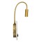 GLOBOSTAR® GOOSE 60885 Μοντέρνο Φωτιστικό Τοίχου - Απλίκα Ξενοδοχείου Reading Light με Φορτιστή USB 3A LED 6W 600lm 36° & 360° AC 220-240V IP20 Φυσικό Λευκό 4500K - Bridgelux COB Chip & TÜV SÜD Driver - Χρυσό Πλατίνα - Μ15.5 x Π22.5 x Υ30cm - 3 Χρόνια Εγγ