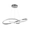 GLOBOSTAR® DEXTER 60915 Μοντέρνο Κρεμαστό Φωτιστικό Οροφής LED 90W 10080lm 300° AC 220-240V IP20 Ρυθμιζόμενο Λευκό CCT με Χειριστήριο από 2700K έως 6000K Dimmable - Lumileds SMD Chip - Νίκελ Βούρτσας - Μ73 x Π73 x Υ16cm - 3 Χρόνια Εγγύηση