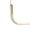 GLOBOSTAR® LINARIA 60923 Μοντέρνο Κρεμαστό Φωτιστικό Οροφής LED 36W 4150lm 180° AC 220-240V IP20 Ρυθμιζόμενο Λευκό CCT με Χειριστήριο από 2700K έως 6000K Dimmable - Lumileds SMD Chip - Χρυσό - Μ120 x Π2 x Υ10cm - 3 Χρόνια Εγγύηση