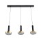 GLOBOSTAR® ZANE 60936 Μοντέρνο Κρεμαστό Φωτιστικό Οροφής LED 54W 6048lm 120° AC 220-240V IP20 Ρυθμιζόμενο Λευκό CCT με Χειριστήριο από 2700K έως 6000K Dimmable - Lumileds SMD Chip - Μαύρο Ματ & Χρυσό - Μ80 x Π15 x Υ20cm - 3 Χρόνια Εγγύηση