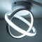 GLOBOSTAR® AMELIA 61053 Μοντέρνο Φωτιστικό Οροφής LED 20W 2400lm 300° AC 220-240V IP20 Ρυθμιζόμενο Λευκό CCT με On/Off 2700K/4500K/6000K - Lumileds SMD Chip - Λευκό Ματ - Μ24.5 x Π16 x Υ25cm - 3 Χρόνια Εγγύηση