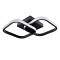 GLOBOSTAR® NORA 61061 Μοντέρνο Φωτιστικό Οροφής LED 22W 2640lm 300° AC 220-240V IP20 Ρυθμιζόμενο Λευκό CCT με On/Off 2700K/4500K/6000K - Lumileds SMD Chip - Μαύρο Ματ - Μ40 x Π24 x Υ7cm - 3 Χρόνια Εγγύηση