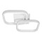 GLOBOSTAR® NORA 61062 Μοντέρνο Φωτιστικό Οροφής LED 22W 2640lm 300° AC 220-240V IP20 Ρυθμιζόμενο Λευκό CCT με On/Off 2700K/4500K/6000K - Lumileds SMD Chip - Λευκό Ματ - Μ40 x Π24 x Υ7cm - 3 Χρόνια Εγγύηση