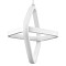 GLOBOSTAR® ROSE 61065 Μοντέρνο Κρεμαστό Φωτιστικό Οροφής LED 22W 2640lm 300° AC 220-240V IP20 Ρυθμιζόμενο Λευκό CCT με On/Off 2700K/4500K/6000K - Lumileds SMD Chip - Λευκό Ματ - Μ24 x Π22 x Υ24cm - 3 Χρόνια Εγγύηση