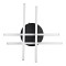 GLOBOSTAR® DRACO 61095 Μοντέρνο Φωτιστικό Οροφής LED 60W 7380lm 120° AC 220-240V IP20 Ρυθμιζόμενο Λευκό CCT με Χειριστήριο από 2700K έως 6000K Dimmable - Lumileds SMD Chip - Μαύρο Ματ - Μ60 x Π60 x Υ11cm - 3 Χρόνια Εγγύηση