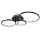 GLOBOSTAR® NEMESIS 61108 Μοντέρνο Φωτιστικό Οροφής LED 98W 11858lm 360° AC 220-240V IP20 Ρυθμιζόμενο Λευκό CCT με Χειριστήριο από 2700K έως 6000K Dimmable - Lumileds SMD Chip - Μαύρο Ματ - Μ89 x Π60 x Υ19cm - 3 Χρόνια Εγγύηση