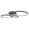 GLOBOSTAR® NEMESIS 61108 Μοντέρνο Φωτιστικό Οροφής LED 98W 11858lm 360° AC 220-240V IP20 Ρυθμιζόμενο Λευκό CCT με Χειριστήριο από 2700K έως 6000K Dimmable - Lumileds SMD Chip - Μαύρο Ματ - Μ89 x Π60 x Υ19cm - 3 Χρόνια Εγγύηση