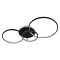 GLOBOSTAR® NEMESIS 61108 Μοντέρνο Φωτιστικό Οροφής LED 98W 11858lm 360° AC 220-240V IP20 Ρυθμιζόμενο Λευκό CCT με Χειριστήριο από 2700K έως 6000K Dimmable - Lumileds SMD Chip - Μαύρο Ματ - Μ89 x Π60 x Υ19cm - 3 Χρόνια Εγγύηση