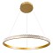 GLOBOSTAR® DIAMOND 61131 Μοντέρνο Κρεμαστό Φωτιστικό Οροφής LED 45W 5230lm 360° AC 220-240V IP20 Ρυθμιζόμενο Λευκό CCT με Χειριστήριο από 2700K έως 6000K Dimmable - Lumileds SMD Chip - Χρυσό Βούρτσας - Μ60 x Π60 x Υ3cm - 3 Χρόνια Εγγύηση