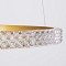 GLOBOSTAR® DIAMOND TRIO 61143 Μοντέρνο Κρεμαστό Φωτιστικό Οροφής LED 100W 12123lm 360° AC 220-240V IP20 Ρυθμιζόμενο Λευκό CCT με Χειριστήριο από 2700K έως 6000K Dimmable - Lumileds SMD Chip - Χρυσό Βούρτσας - Μ110 x Π110 x Υ60cm - 3 Χρόνια Εγγύηση